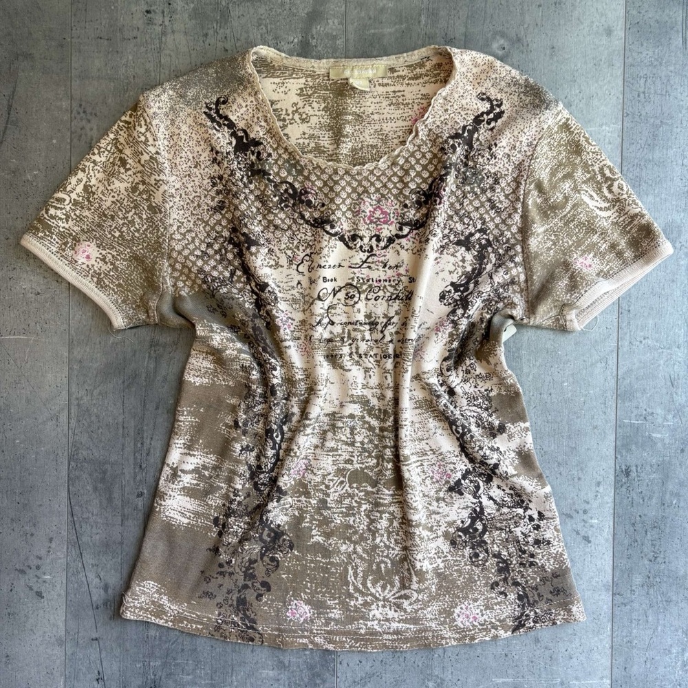 Y2K beige Tee